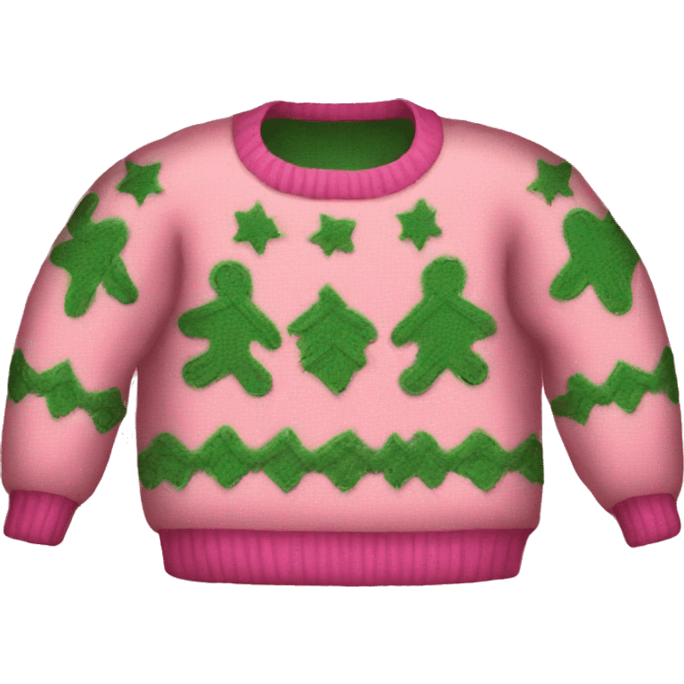 Ugly sweater pink emoji