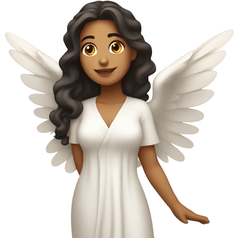 Latino woman angel emoji