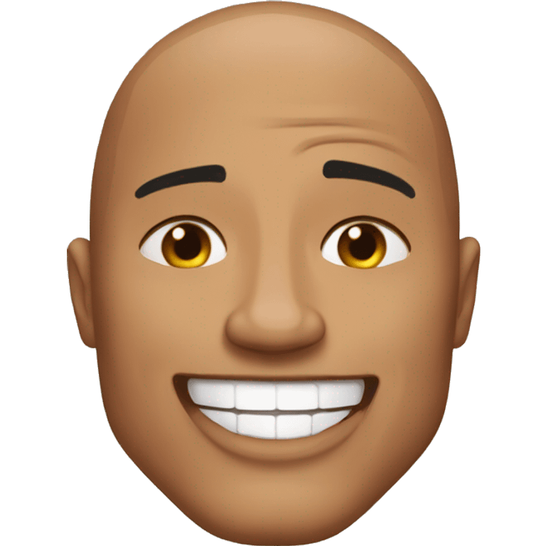 Dwayne the rock Johnson mewing emoji