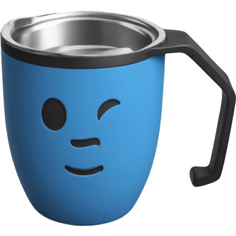 stanley tumbler blue with handle emoji