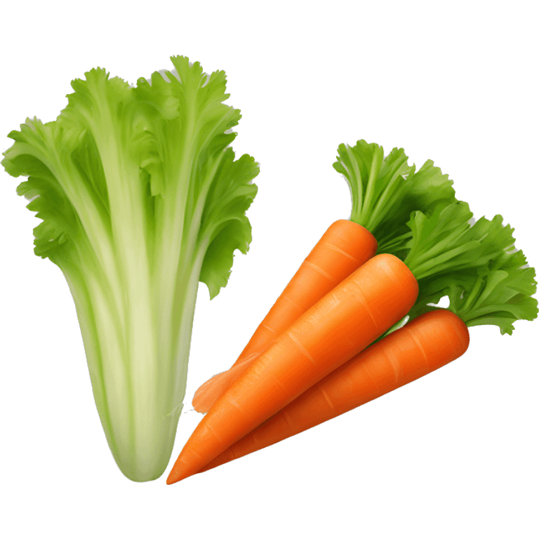 Chopped Celery and carrots emoji