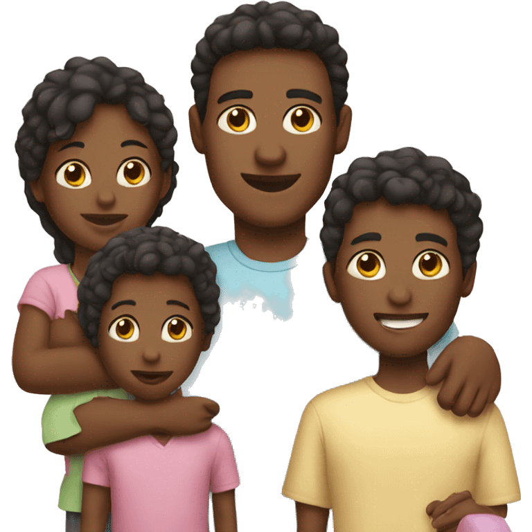 Family with two kids emoji