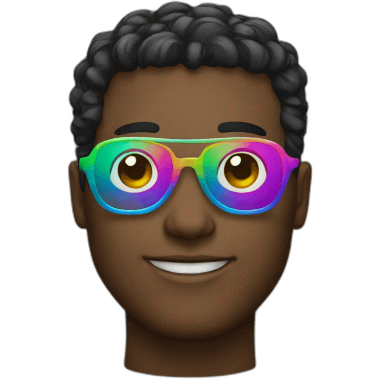 rainbow glasses emoji