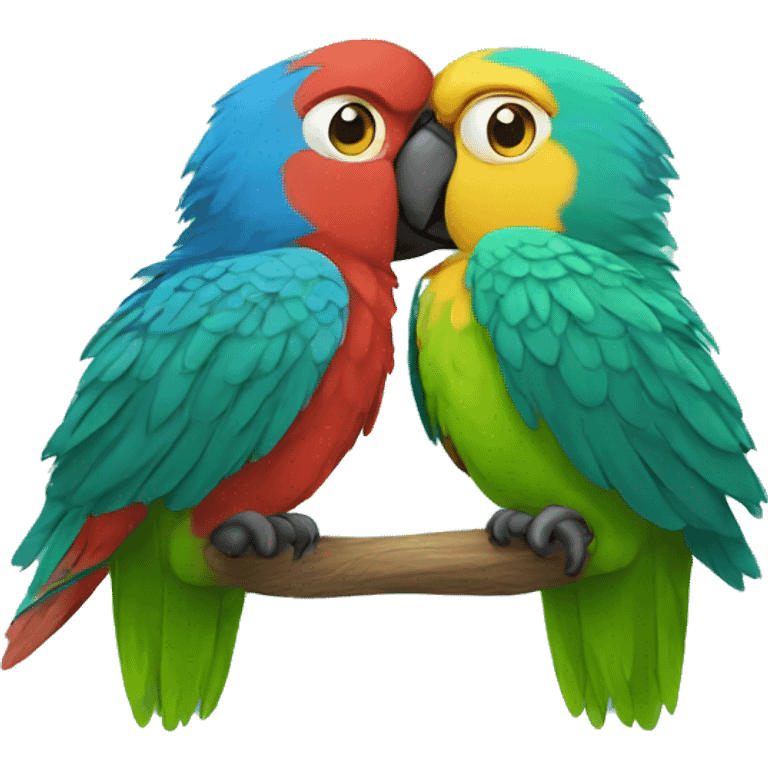 Parrot kiss emoji