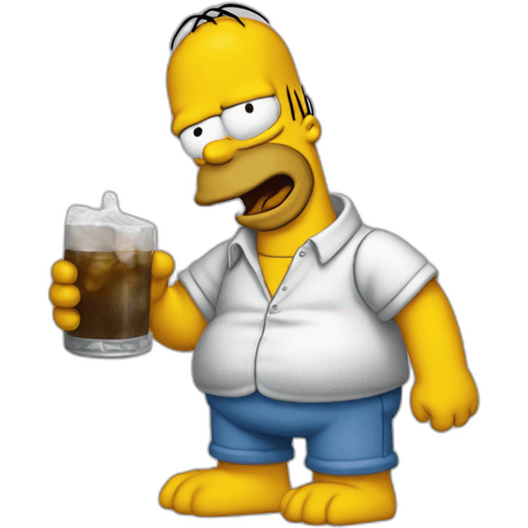 Homero Simpson tomando mate emoji