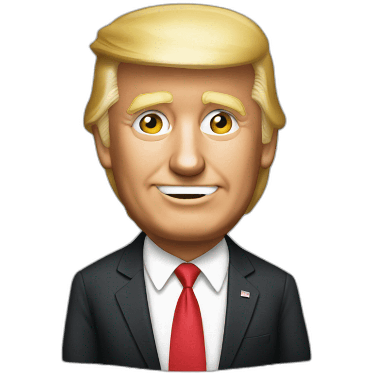 Trump embrasse obama emoji