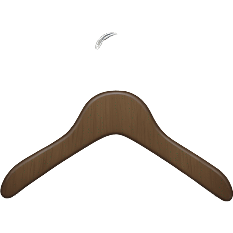 Wooden with silver part clothes hanger  emoji