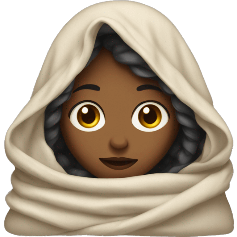 Btinnete girl in blanket emoji