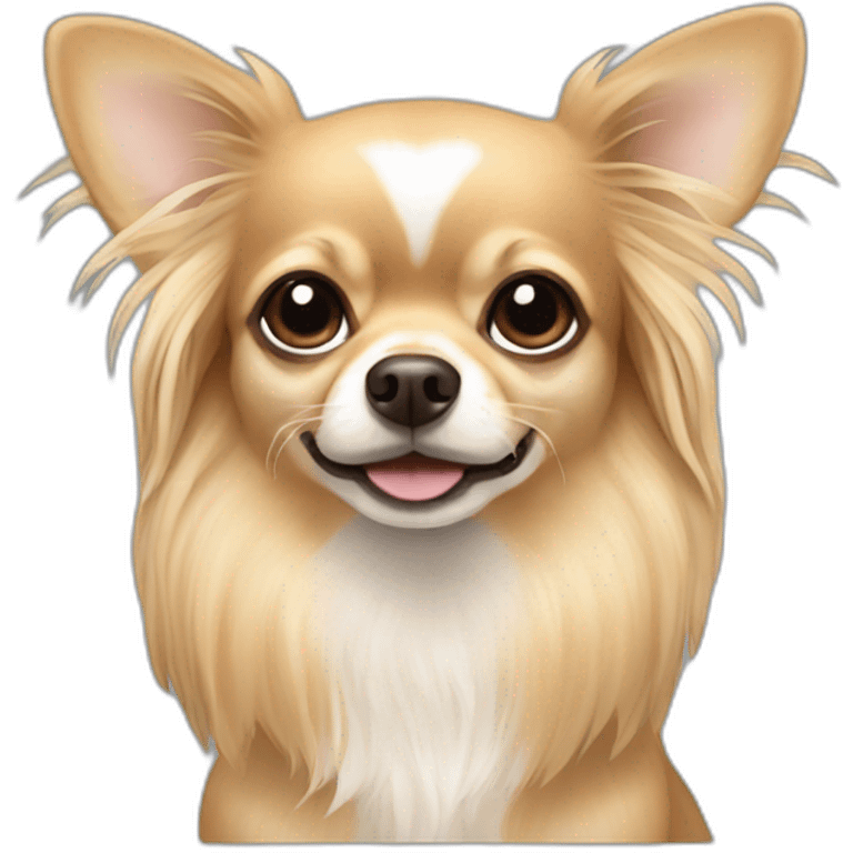 Bege chihuahua with long hair emoji