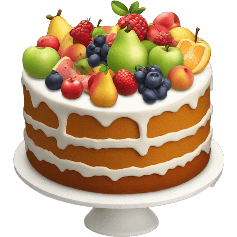 10th anniversay fruits cake emoji