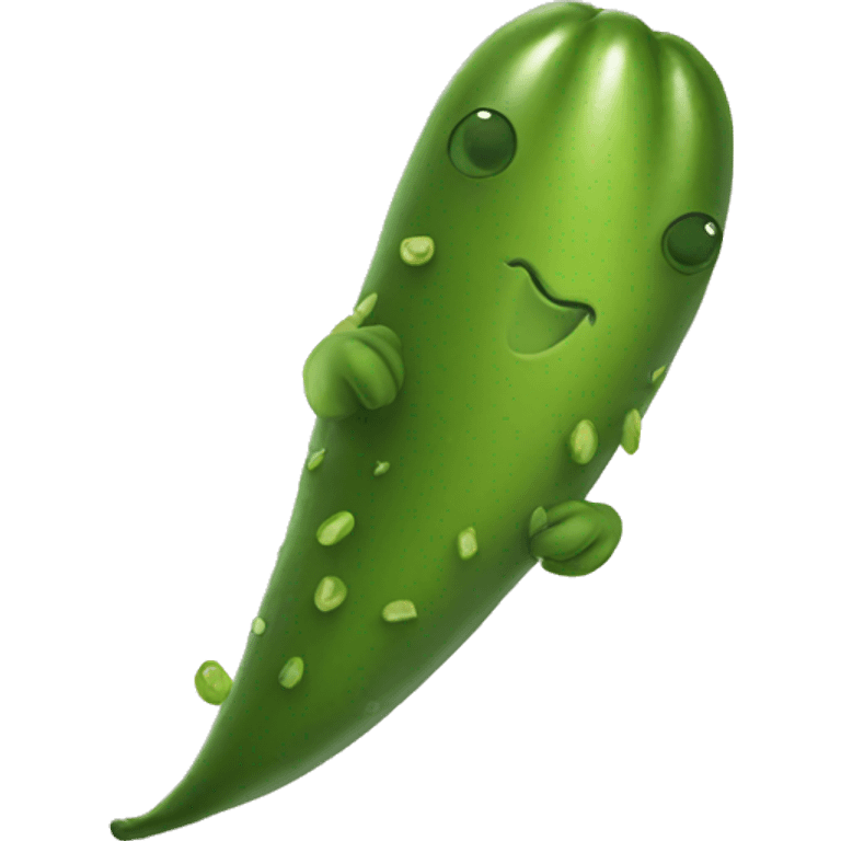 Flying pickle emoji