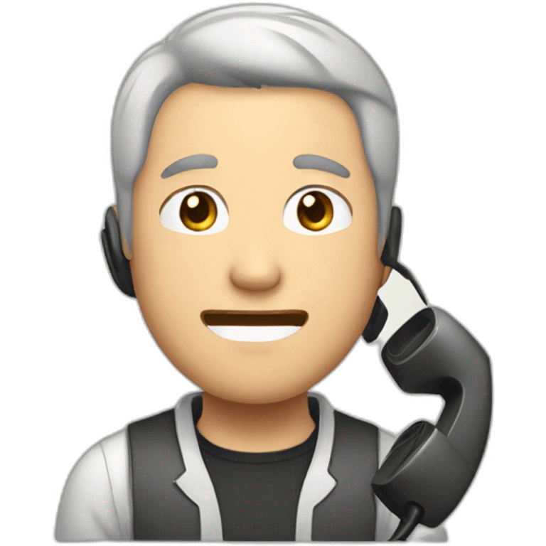 japanese men  answering phone emoji