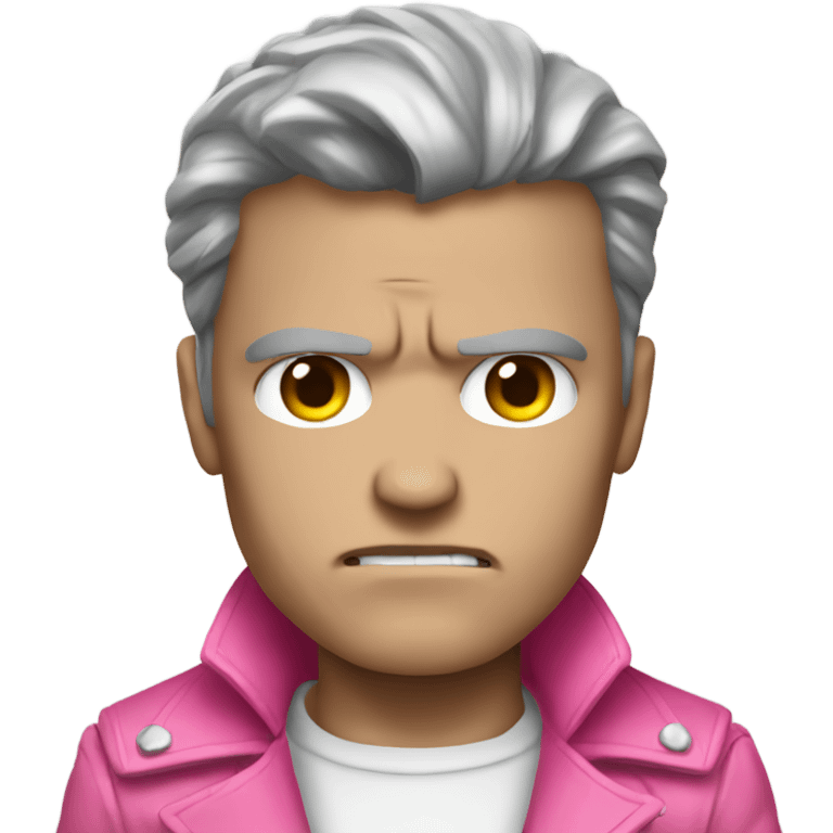 crying terminator in pink clothes upper body part only emoji