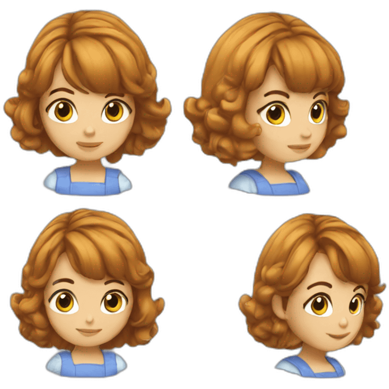 Alice avec des cheveux bruns emoji