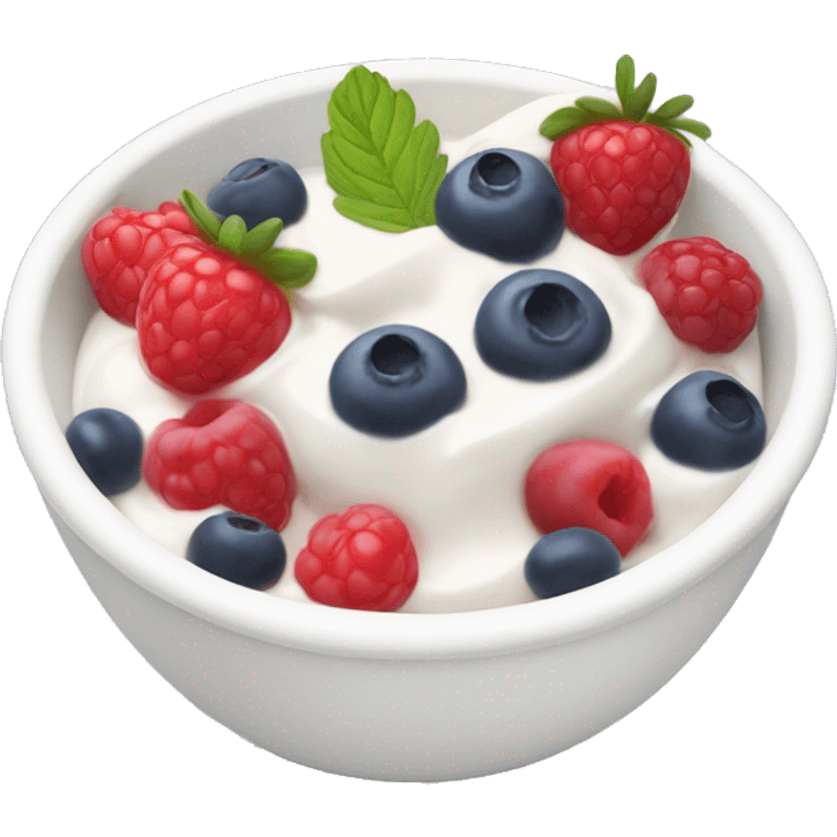 Yogurt bowl with berries emoji