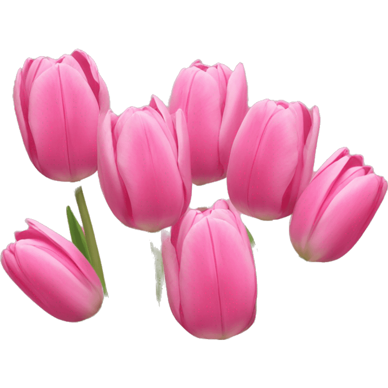 Pink tulips emoji