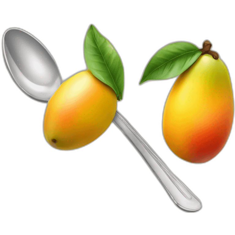 mango and a spoon emoji