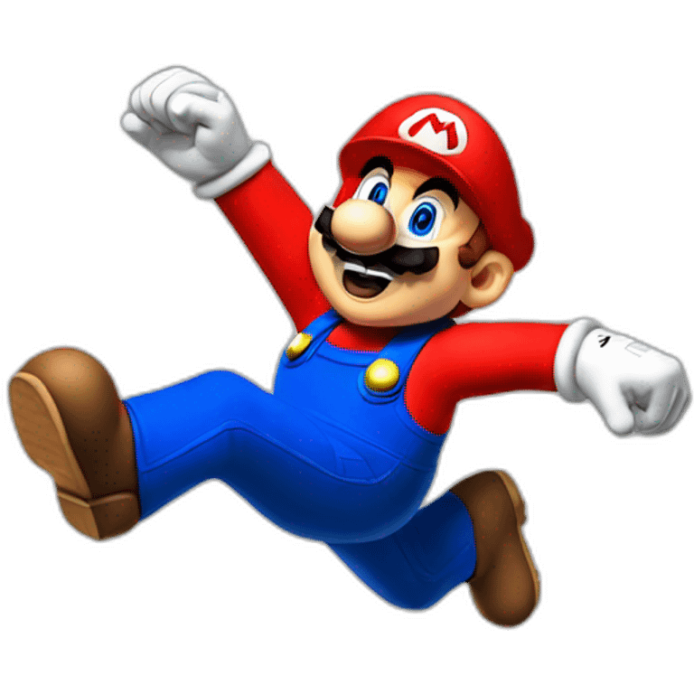 Super mario jumping emoji