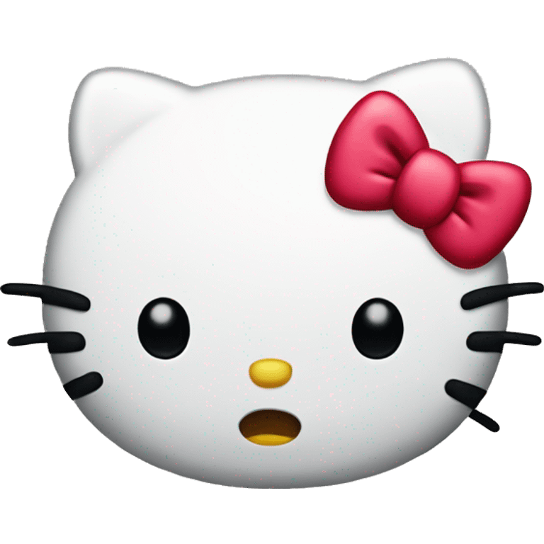 Confused hello kitty emoji