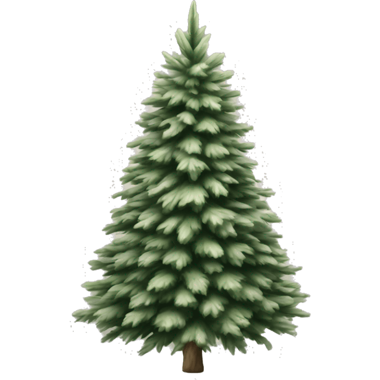 Realistic isolated off white fir christmas tree   emoji