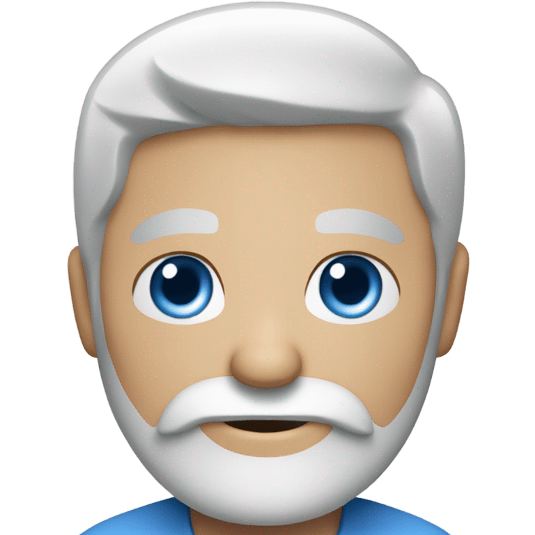 middle-aged man blue eyes salt and pepper beard emoji