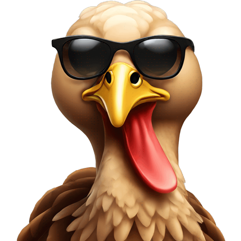 turkey with sunglasses emoji