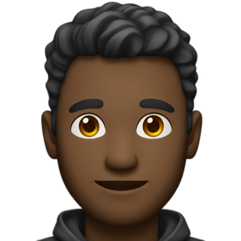 A man with light and slightly dark skin and small ears emoji