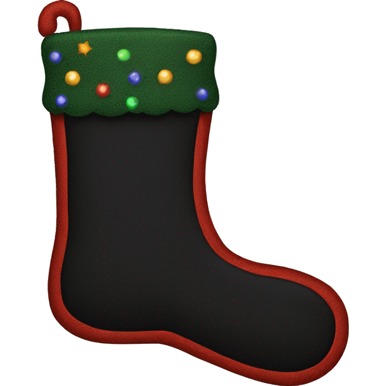 Black Christmas stocking emoji