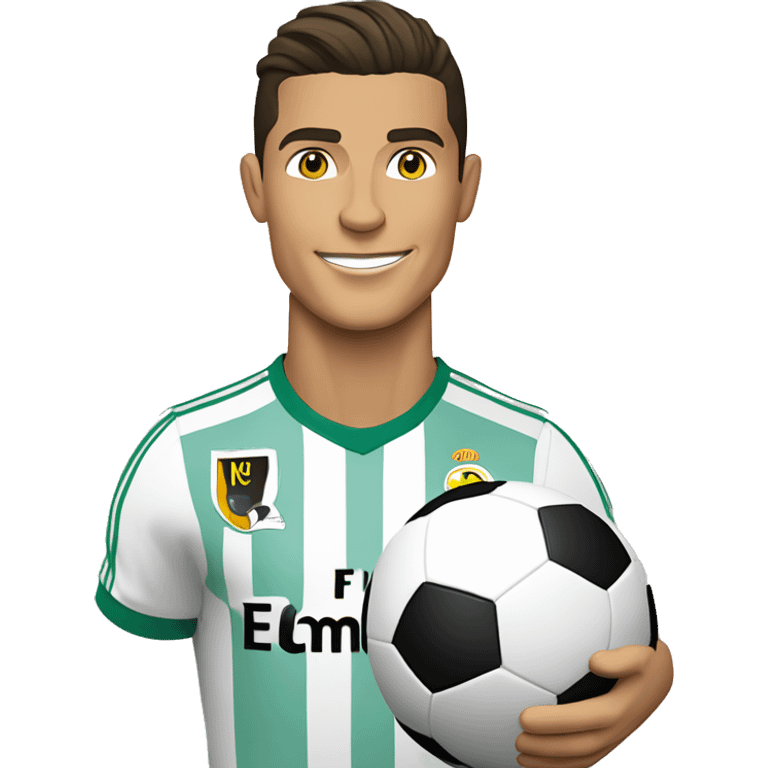 Cristiano Ronaldo avec un ballon de football  emoji