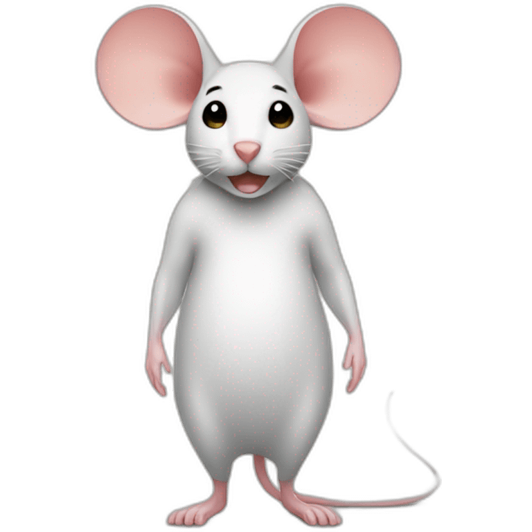 Mouse with human body emoji