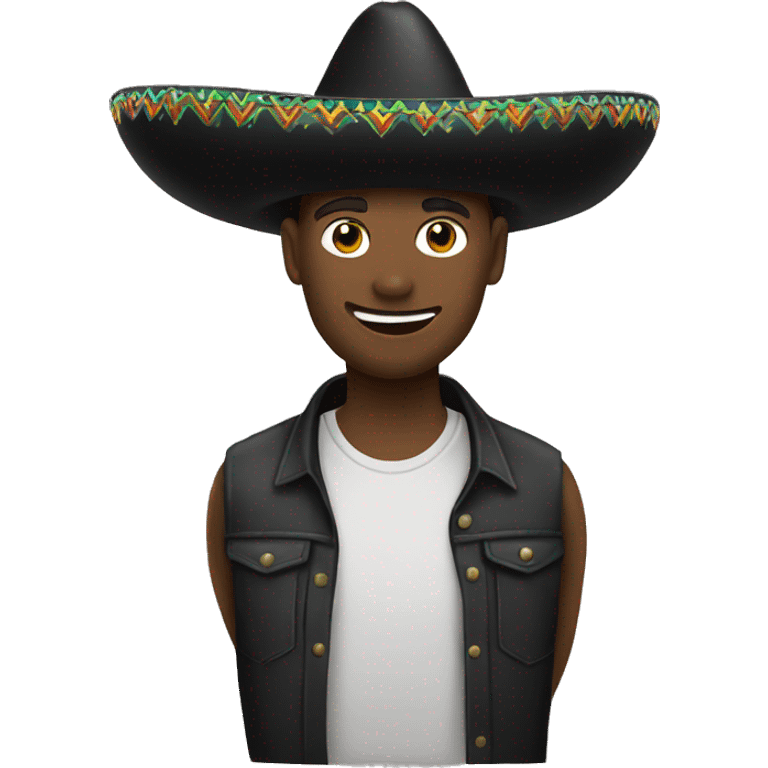 Black sombrero emoji