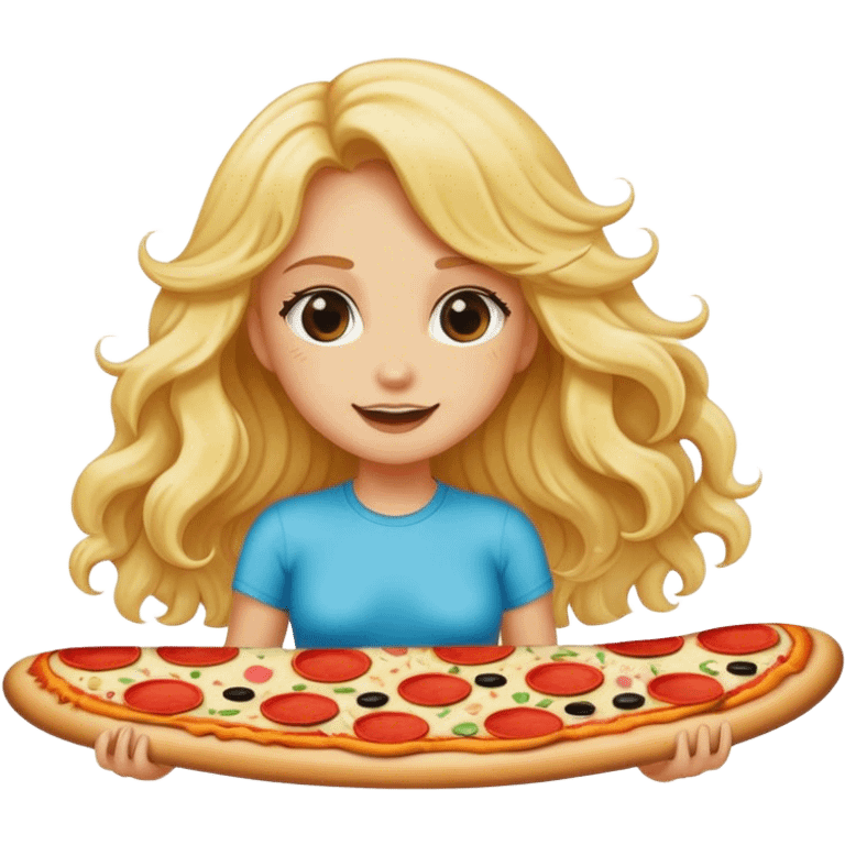 A cool girl who likes to surf and eat pizza  emoji