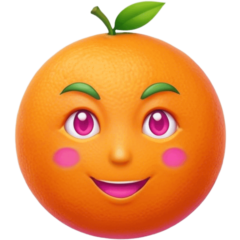 Pink annoying orange emoji