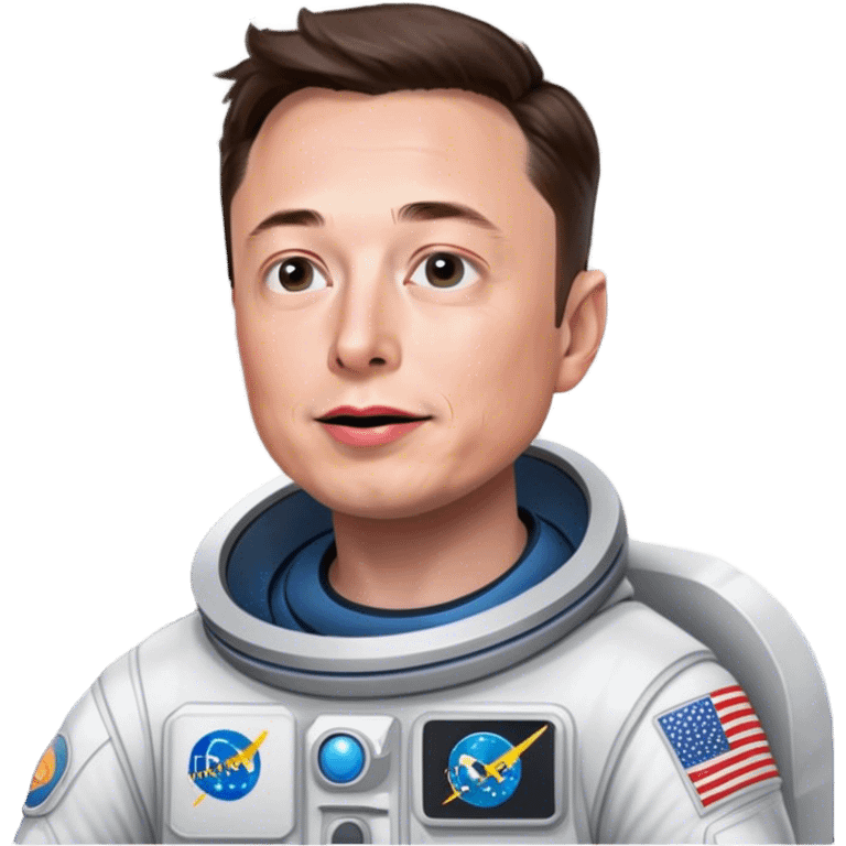 elon musk on moon emoji