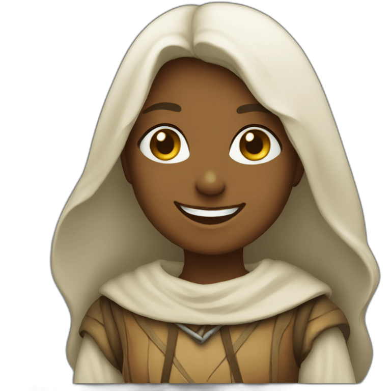 Medieval girl smiling emoji