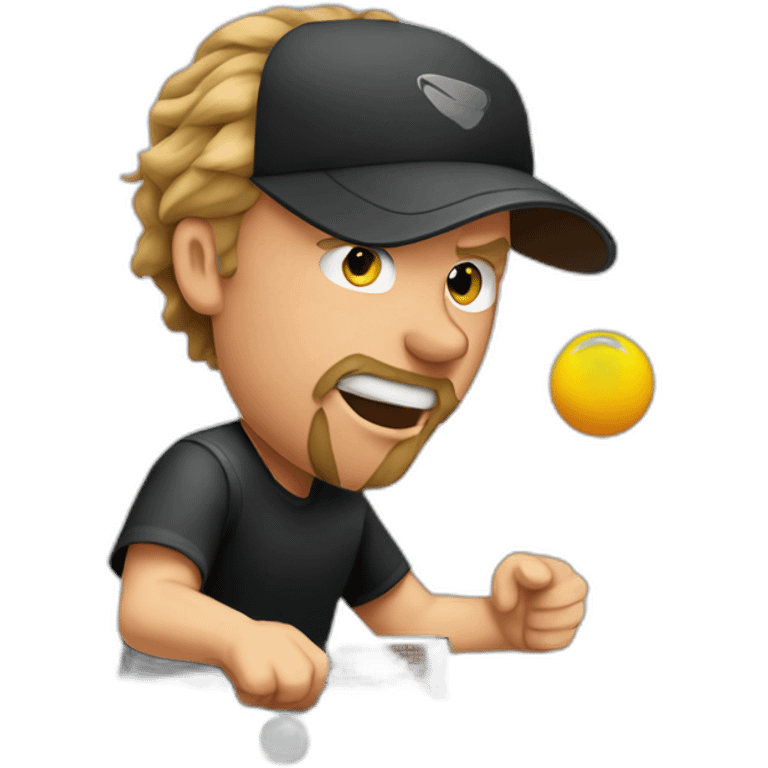 James Hetfield playing ping pong emoji