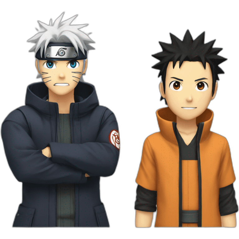 Naruto and saske emoji