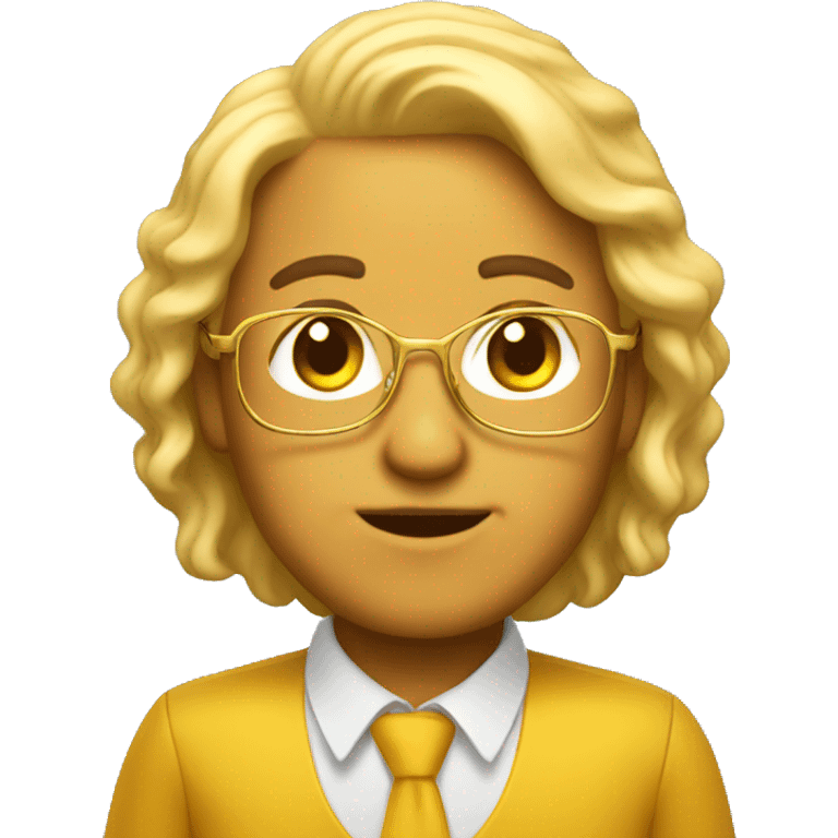 Golden credit teacher emoji