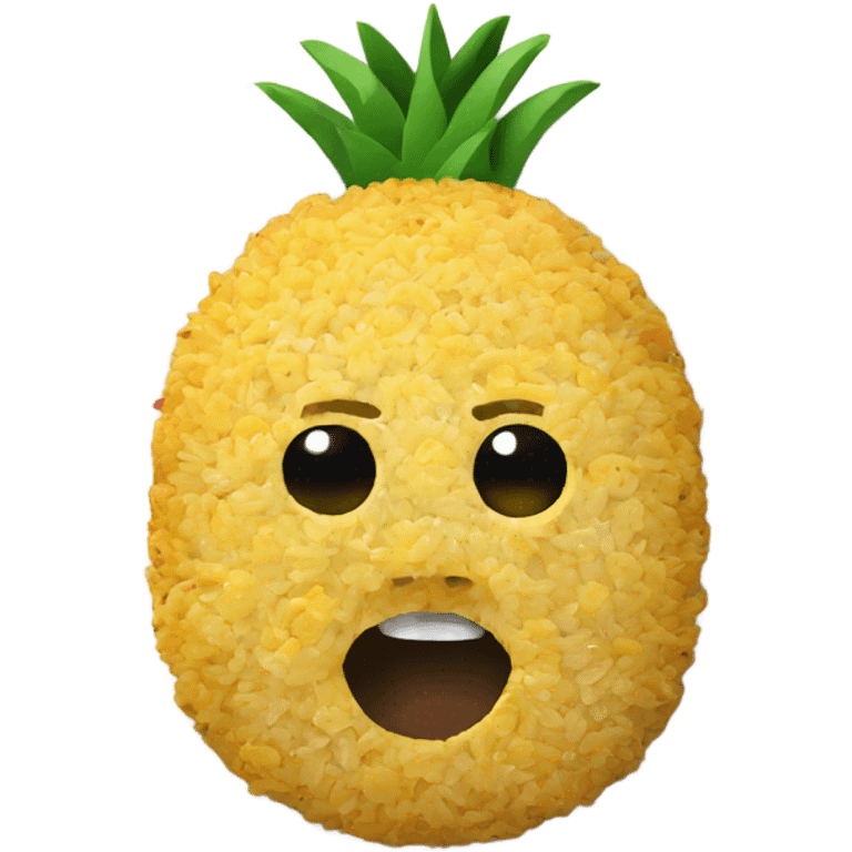 Pineapple fried rice with crackers emoji