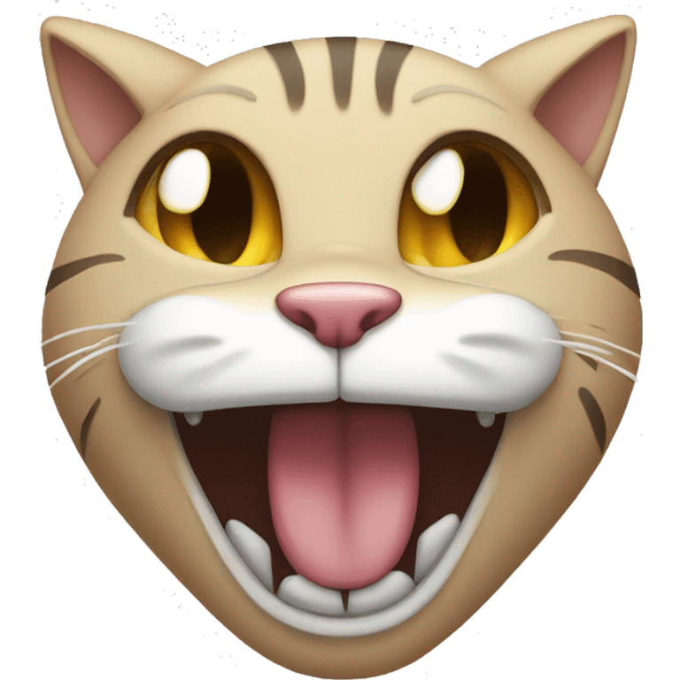 Creepy crying laughing cat emoji