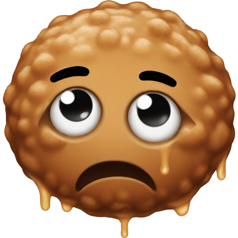 Crying meatballs emoji