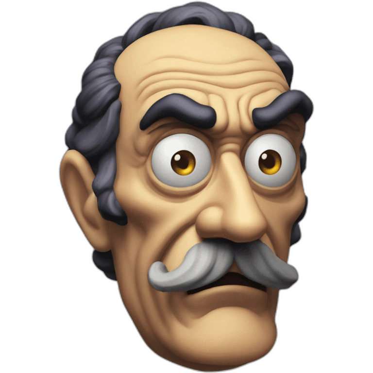 Salvador Dali angry waluigi emoji