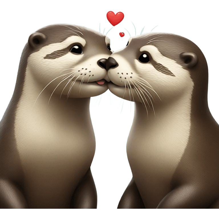 Otter sending a kiss emoji