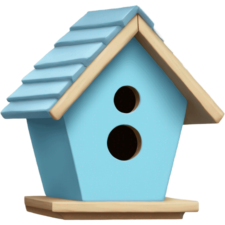 Pastel blue bird house emoji