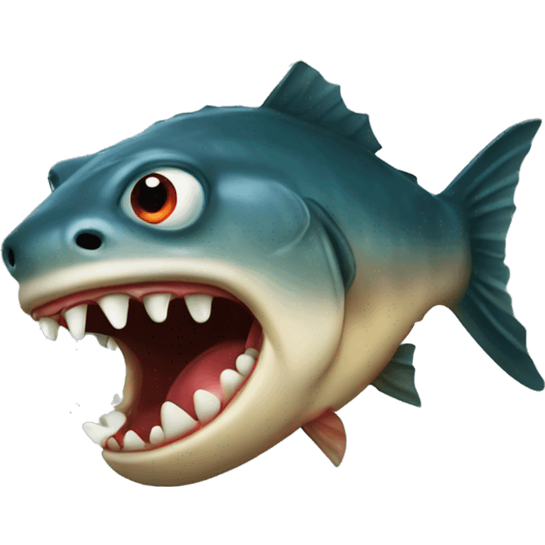 Piranha biting emoji