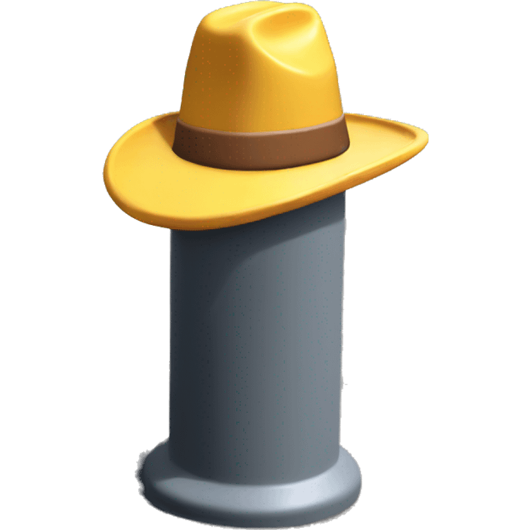 Bollard with cowboy hat emoji