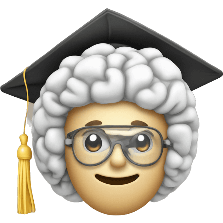 brain in academic hat emoji