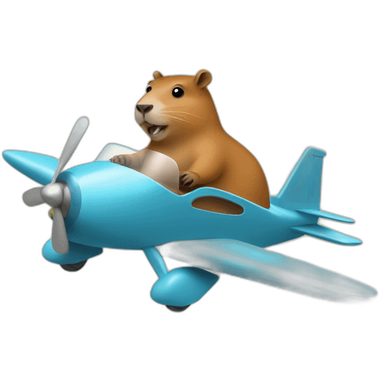 CAPYBARA DRIVING A PLANE emoji