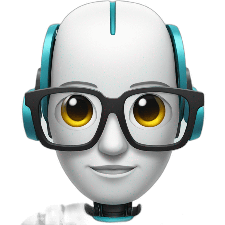 Robot wearing glasses emoji