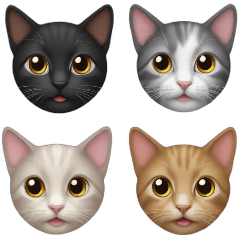 3 kittens emoji